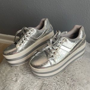 Silver shoes